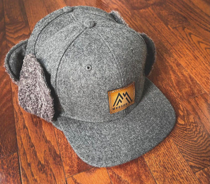 Wool Ear Flap Cap - Gray