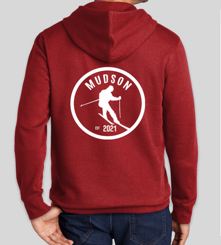 'Skier' Hoodie Sweatshirt - Classic Red